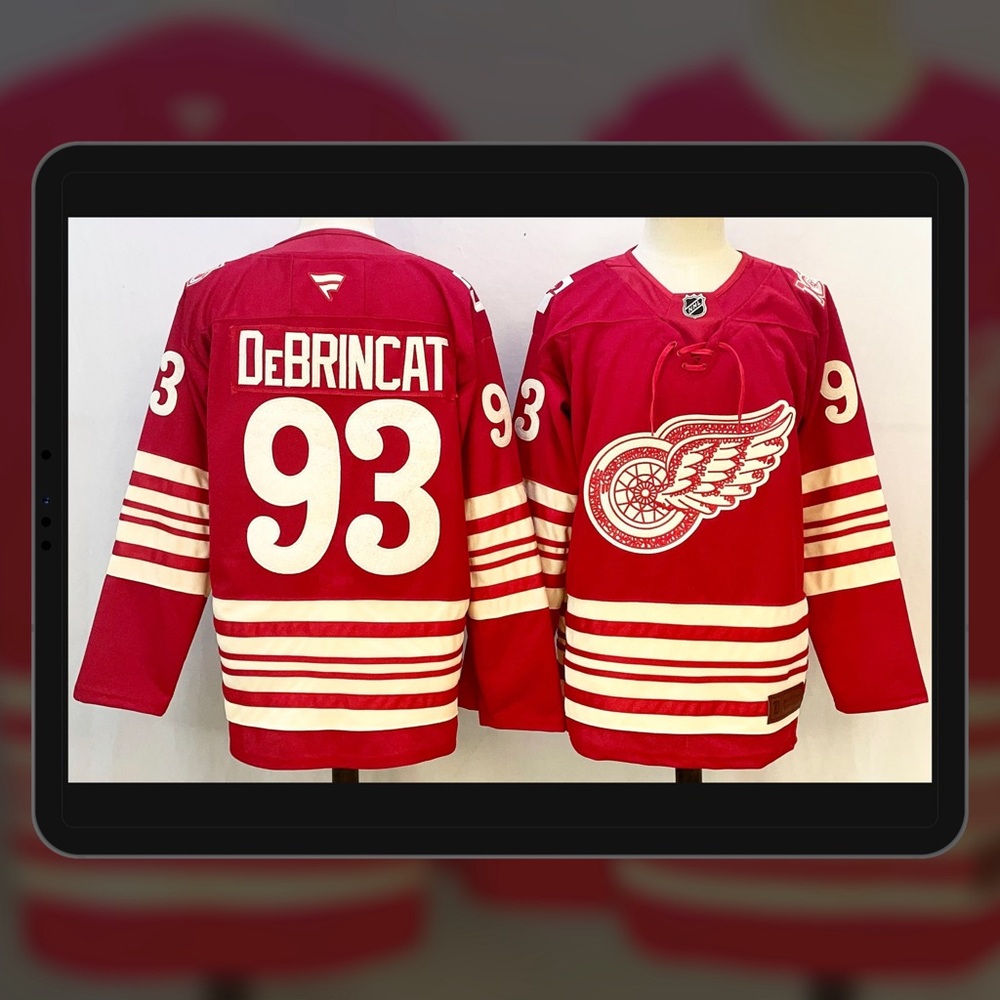 Men's NHL Detroit Red Wings #93 Alex DeBrincat 2025 Red 2nd Alternate Jersey